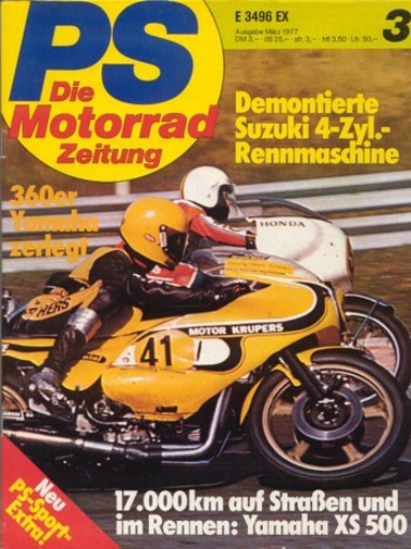 PS 3/1977 – russische Motorräder: Voskhod, Jupiter, Planeta, Dnepr, Yamaha XS 500 mit 35 kW (49 PS) Test & Technik