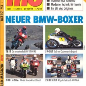 MO 3/1993 – BMW R 1100 RS mit 66 kW 90 PS) Test & Technik; Kawasaki ZZ-R 600 mit 74 kW (100 PS)  Test & Technik