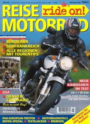 REISE MOTORRAD ride on! 3/1999 – Moto Guzzi Quota, damit unterwegs in Südfrankreich / auf Hotelsuche