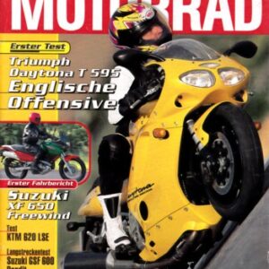 MOTORRAD 4/1997 – Test Triumph Daytona T 595; Test Suzuki XF 650 Freewind; Test Ducati Monster 900; Test KTM LC4 620 LSE