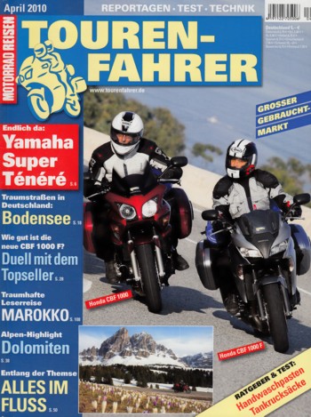 TOURENFAHRER 4/2010 – Honda CBF 1000 F mit 79 kW (107 PS) im Vergleichstest, Honda CBF 1000 mit 72 kW (98 PS) im Vergleichstest