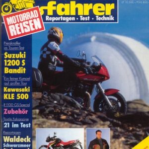 Tourenfahrer 4/1996 – Suzuki GSF 1200 S Bandit mit 72 kW (98 PS) als Reise-Motorrad, Kawasaki KLE 500 mit 25 kW (34 PS) als Reise-Motorrad