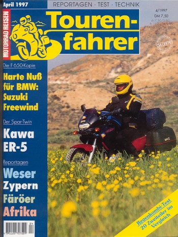 04_17.jpg Tourenfahrer 4/1997 – Suzuki XF 650 Freewind mit 35 kW (48 PS) als Reise-Motorrad, Kawasaki ER-5 mit 37 kW (50 PS) als Reise-Motorrad