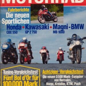 MOTORRAD 4/1982 – Test Honda CBX 550 F mit 44 kW (60 PS) im Test; Honda CB 900 F Bol d'Or, hier im Tuning-Vergleichstest