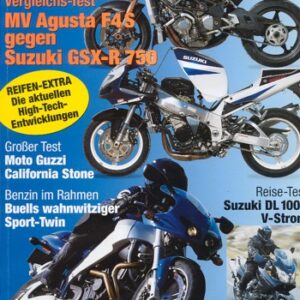 MO 4/2002 – Moto Guzzi California Stone Tour mit 54 kW (74 PS) Test & Technik; Suzuki GSX-R 750 mit 103 kW (141 PS) im Vergleichstest