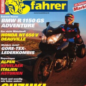 Tourenfahrer 4/2002 – Suzuki DL 1000 V-Strom mit 72 kW (98 PS) als Reise-Motorrad, Harley-Davidson Sportster, Gespanne im Test