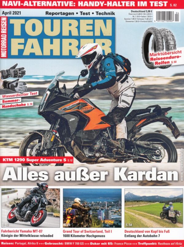 TOURENFAHRER 4/2021 – KTM 1290 Super Adventure S mit 118 kW (160 PS) im Test, Yamaha Tracer 700 mit 54 kW (73 PS) im Test