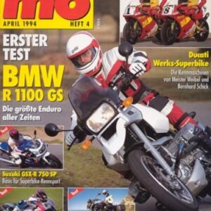 MO 4/1994 – Kawasaki ZX-9R Ninja mit 74 kW (100 PS) Test & Technik; BMW R 1100 GS mit 59 kW (80 PS) Test & Technik