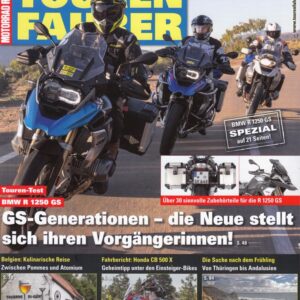 TOURENFAHRER 4/2019 – BMW R 1250 GS mit 100 kW (136 PS) Test Technik Zubehör, Honda CMX 500 Rebel mit 34 kW (46 PS) Test & Technik
