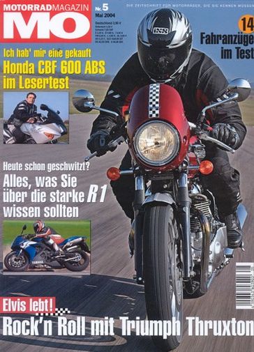 MO 5/2004 – Triumph Thruxton 900 mit 51 kW (70 PS) Test & Technik; Honda CBF 600 mit 57 kW (78 PS) Test & Technik