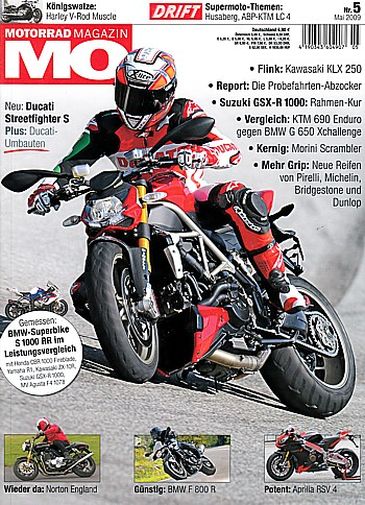 MO 5/2009 – Ducati Streetfighter / S mit 114 kW (155 PS) Test & Technik; BMW F 800 R mit 64 kW (87 PS) Test & Technik
