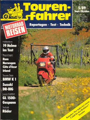 Tourenfahrer 5/1989 – BMW K 1 mit 74 kW (100 PS) im Touren-Test, Honda GL 1500 Gold Wing, als EML/GTE im Gespann-Test