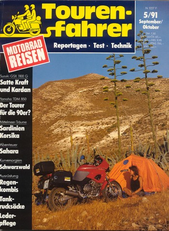 05_4.jpg Tourenfahrer 5/1991 – Suzuki GSX 1100 G mit 74 kW (100 PS) im Tourentest, Yamaha TDM 850 mit 57 kW (77 PS) im Tourentest