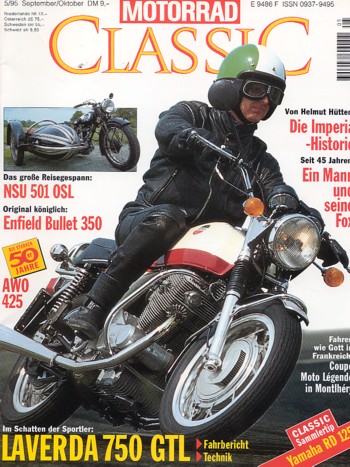 MOTORRAD CLASSIC 5/1995 – Laverda 750 GTL, Titelstory; Royal Enfield Bullet 350, das Original aus England