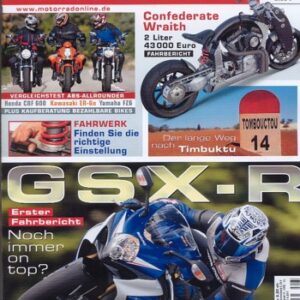 MOTORRAD 5/2007 – Test Suzuki GSX-R 1000; Test Confederate Wraith B 120; BMW K 1200 R Sport; Yamaha FZ1 Fazer