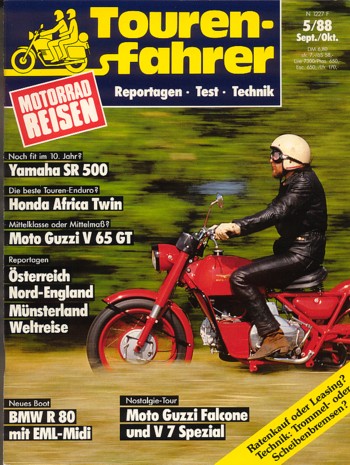 Tourenfahrer 5/1988 – Moto Guzzi Falcone, mit Oldtimern unterwegs, Moto Guzzi V7, mit Oldtimern unterwegs