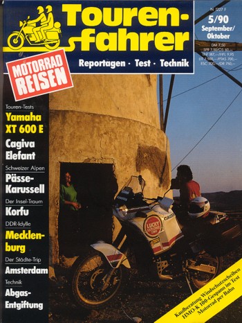 Tourenfahrer 5/1990 – Cagiva Elefant 900 i.e. mit 54 kW (73 PS) im Touren-Test, Yamaha XT 600 E mit 33 kW (45 PS) im Test