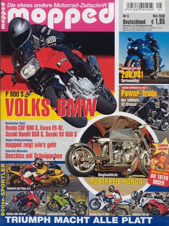mopped 5/2006 – Honda CBR 600 RR mit 86 kW (117 PS) im Vergleichstest, Kawasaki ZX-6R Ninja mit 95,5 kW (130 PS) im Vergleichstest