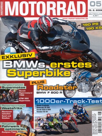 MOTORRAD 5/2008 – Test Honda Fireblade; Honda Fireblade; Kawasaki Ninja ZX-10R; Suzuki GSX-R 1000