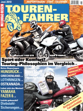 TOURENFAHRER 6/2010 – BMW R 1200 RT mit 81 kW (110 PS) im Touren-Test, Kawasaki 1400 GTR mit 114 kW (155 PS) im Touren-Test