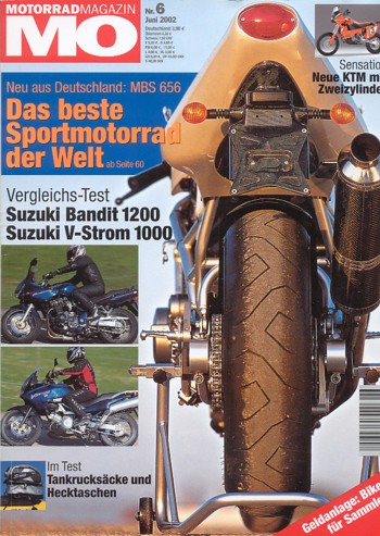 MO 6/2002 – Suzuki GSF 1200 S Bandit mit 72 kW (98 PS) im Tourer-Vergleich; Ducati 900 SS i.e. mit 59 kW (80 PS) im Vergleich neu vs. alt