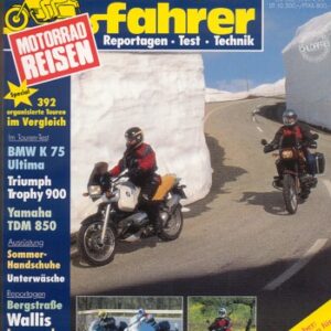 Tourenfahrer 6/1996 – BMW K 75 RT Ultima mit 55 kW (75 PS) im Vergleichstest, Triumph Trophy 900 mit 70 kW (95 PS) im Vergleichstest