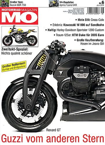 MO 6/2011 – Suzuki GSR 750, sie hat den Motor der GSX-R 750; Harley-Davidson Sportster Custom mit 49 kW (67 PS) Test & Technik