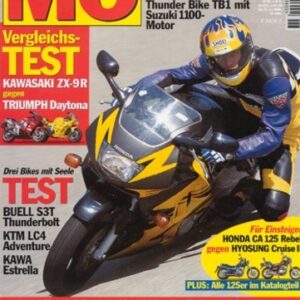 MO 6/1997 – Triumph Daytona T 595 mit 95 kW (130 PS) im Vergleichstest; Kawasaki ZX-9R Ninja mit 102 kW (139 PS) im Vergleichstest