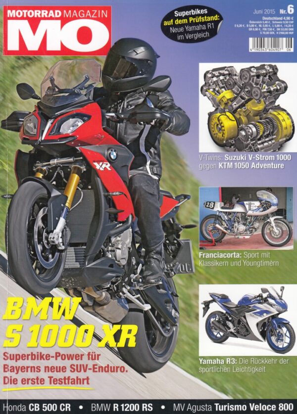 MO 6/2015 – MV Agusta Turismo Veloce 800 mit 81 kW (110 PS) Test & Technik; BMW R 1200 RS mit 92 kW (125 PS) Test & Technik