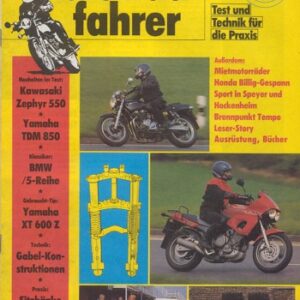 Motorradfahrer 6/1991 – Test Kawasaki Zephyr 550; Test Yamaha TDM 850; BMW R 50/5 / R 60/5 R 75/5, 1969 bis 1973 : Klassiker