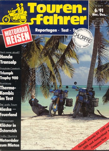 Tourenfahrer 6/1991 – Triumph Trophy 900 mit 73,5 kW (100 PS) Testbericht, Honda XL 600 V Transalp mit 37 kW (50 PS) Testbericht