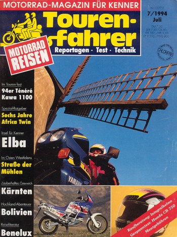 Tourenfahrer 7/1994 – Kawasaki ZZ-R 1100 mit 74 kW (100 PS) als Reise-Motorrad getestet, Honda XRV Africa Twin, Zubehör-Empfehlungen