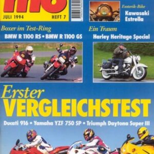 MO 7/1994 – Ducati 916 mit 83 kW (113 PS) im Vergleichstest; Yamaha YZF 750 SP mit 72 kW (98 PS) im Vergleichstest