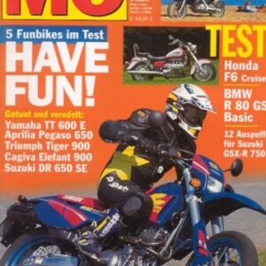 MO 7/1996 – Yamaha TT 600 E, hier das Teuchert-Funbike im Vergleich; Aprilia Pegaso 650, hier das Peuker & Streeb-Funbike im Vergleich