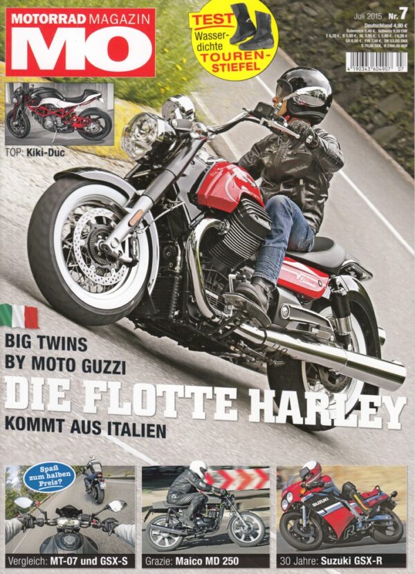 MO 7/2015 – Suzuki GSX-S 1000 mit 107 kW (146 PS) im Vergleichstest; Suzuki GSX-R 750, nach 30 Jahren eine Legende