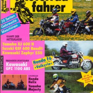 Motorradfahrer 7/1996 – Test BMW R 80 GS Basic; Kawasaki Zephyr 550; Suzuki GSF 600 Bandit; Yamaha XJ 600 N