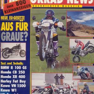 MOTORRAD NEWS 7/1996 – Harley-Davidson Fat Boy mit 41 kW (56 PS) im Vergleichstest; Kawasaki VN 1500 Classic mit 47 kW (64 PS) im Vergleichstest