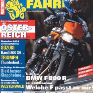 TOURENFAHRER 7/2009 – BMW F 800 R mit 64 kW (87 PS) im TOUREN-Test, Suzuki Bandit 650 SA mit 63 kW (86 PS) Test & Technik