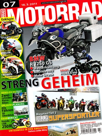 MOTORRAD 7/2011 – Vergleich Aprilia RSV4 Factory APRC SE; Vergleich BMW S 1000 RR; Vergleich Ducati 1198 SP; Vergleich Honda Fireblade