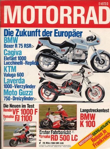 MOTORRAD 7/1984 – Test Kawasaki KLR 600 mit 20/31 (27/42 PS) Test & Technik; Test Yamaha FJ 1100 mit 74 kW (100 PS) Test & Technik