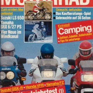 MOTORRAD 7/1986 – Honda VFR 750 F mit 74 kW (100 PS) im Vergleichstest; Suzuki GSX-R 750 mit 74 kW (100 PS) im Vergleichstest