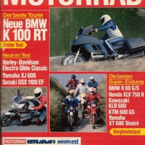 MOTORRAD 8/1984 – Test BMW K 100 RT mit 66 kW (90 PS) Test & Technik; Test Suzuki GSX 1100 EF mit 74 kW (100 PS) Test & Technik