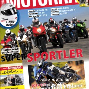 MOTORRAD 8/2012 – Test Moto Guzzi V7 Stone; Honda CBR 600 RR; Kawasaki ZX-6R Ninja; MV Agusta F3 675