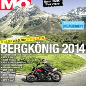 MO 8/2014 – Indian Chief Classic mit 62 kW (84 PS) Test & Technik; BMW S 1000 R mit 118 kW (160 PS) im Alpen-Vergleichstest