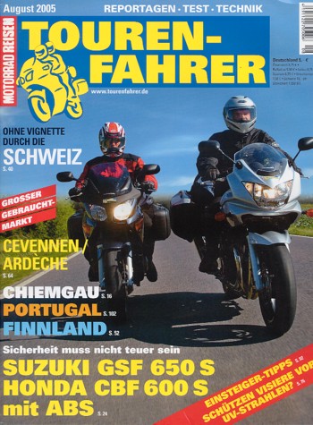 TOURENFAHRER 8/2005 – Honda CBF 600 S mit 57 kW (78 PS) im Vergleichstest, Suzuki Bandit 650 S mit 57 kW (78 PS) im Vergleichstest