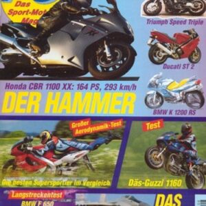 PS 8 /1996 – BMW F 650 mit 35 kW (48 PS) nach dem Langstreckentest, Honda CBR 900 RR Fireblade, hier als Air Blade getunt