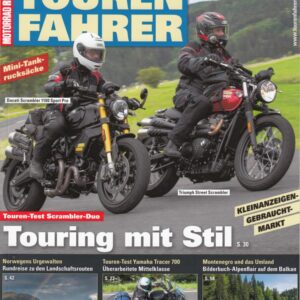 TOURENFAHRER 8/2020 – Yamaha Ténéré 700, Vorschläge für zusätzliche Ausrüstung, Triumph Street Scrambler mit 48 kW (65 PS) im Vergleichstest