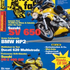 Motorradfahrer 8/2005 – Yamaha X-Max 250; BMW HP2; Test Ducati Multistrada 620; Test Suzuki DR-Z 400 SM