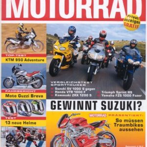MOTORRAD 8/2003 – Honda VTR 1000 F Firestorm; Kawasaki ZRX 1200 S; Suzuki SV 1000 S; Triumph Sprint RS