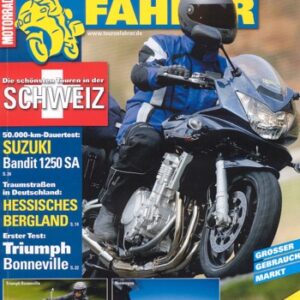 TOURENFAHRER 8/2009 – Suzuki Bandit 1250 SA mit 72 kW (98 PS) nach dem Dauertest, Triumph Bonneville SE mit 49 kW 67 PS) Test & Technik